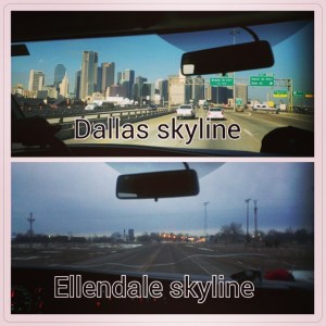 We may have experienced some culture shock. (Don't be deceived by the grain elevator posing as a tall-ish building on the Ellendale skyline!)