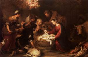 "Adoration of the Shepherds" - painting by Bartolome Murillo
